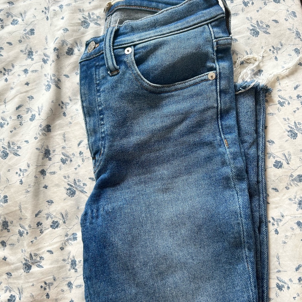 Madewell cali Demi boot mid blue wash size 27
